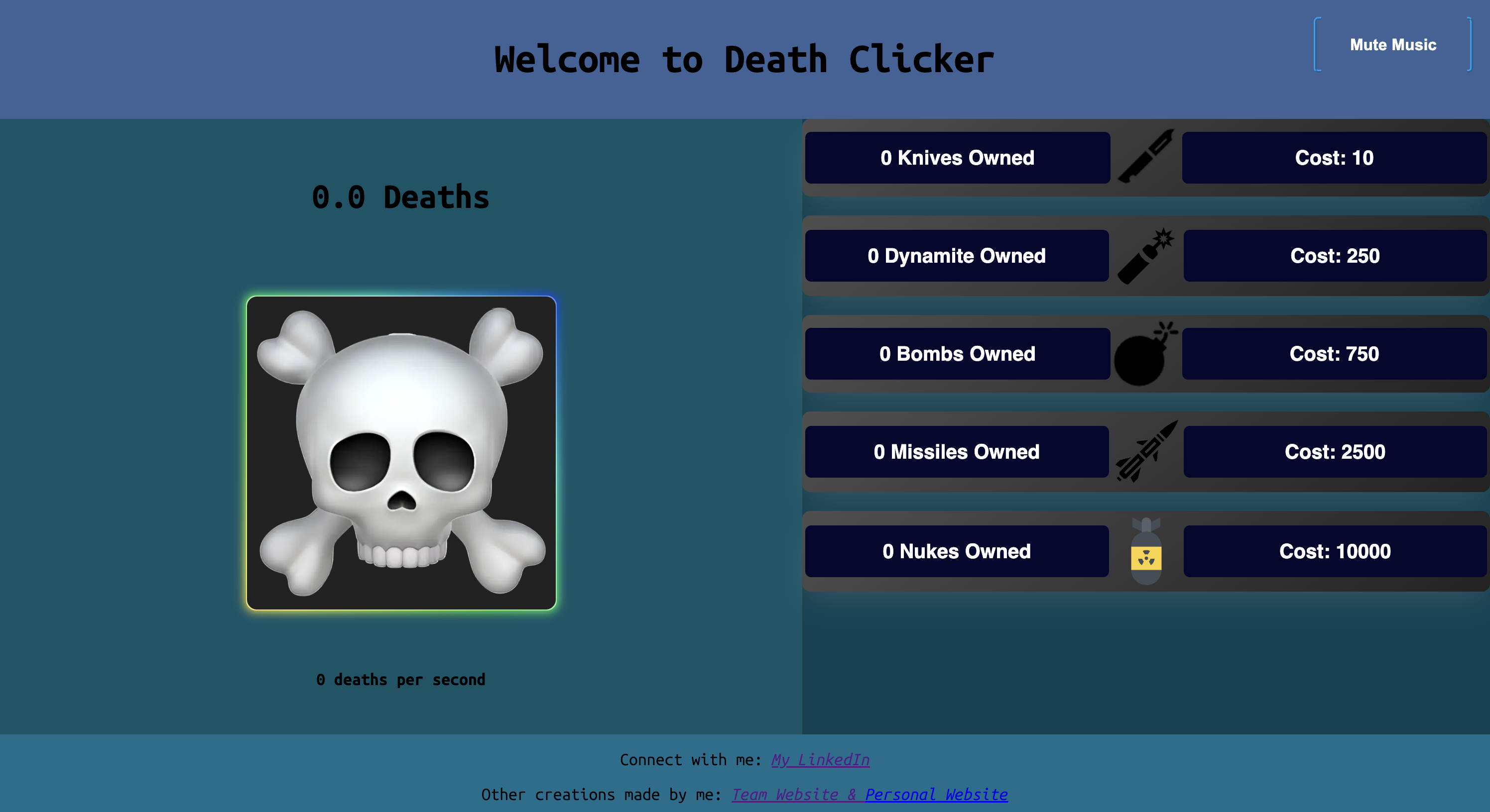 A custom made clicker game 